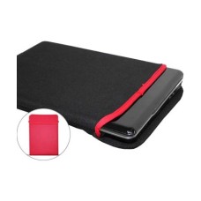 Laptopsleeve 17,3" Zwart met rode bies